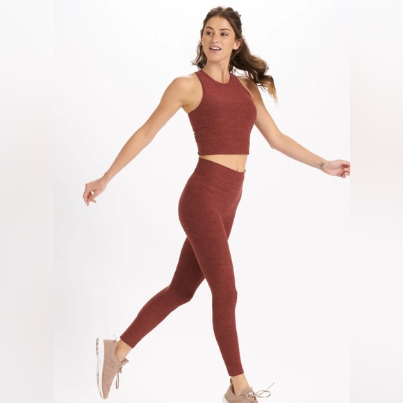 VuoriClean Elevation Dreamknit Move Leggings Heather Brick Rust